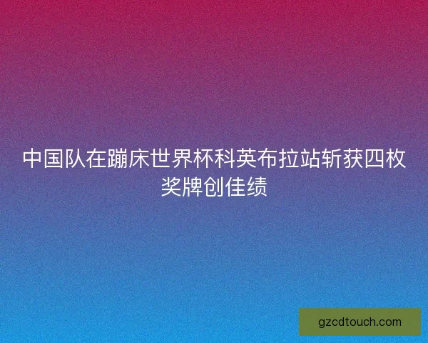 中国队在蹦床世界杯科英布拉站斩获四枚奖牌创佳绩 中国队在蹦床世界杯科英布拉站斩获四枚奖牌创佳绩